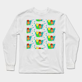 Cheeseburger Toppings Pattern Long Sleeve T-Shirt